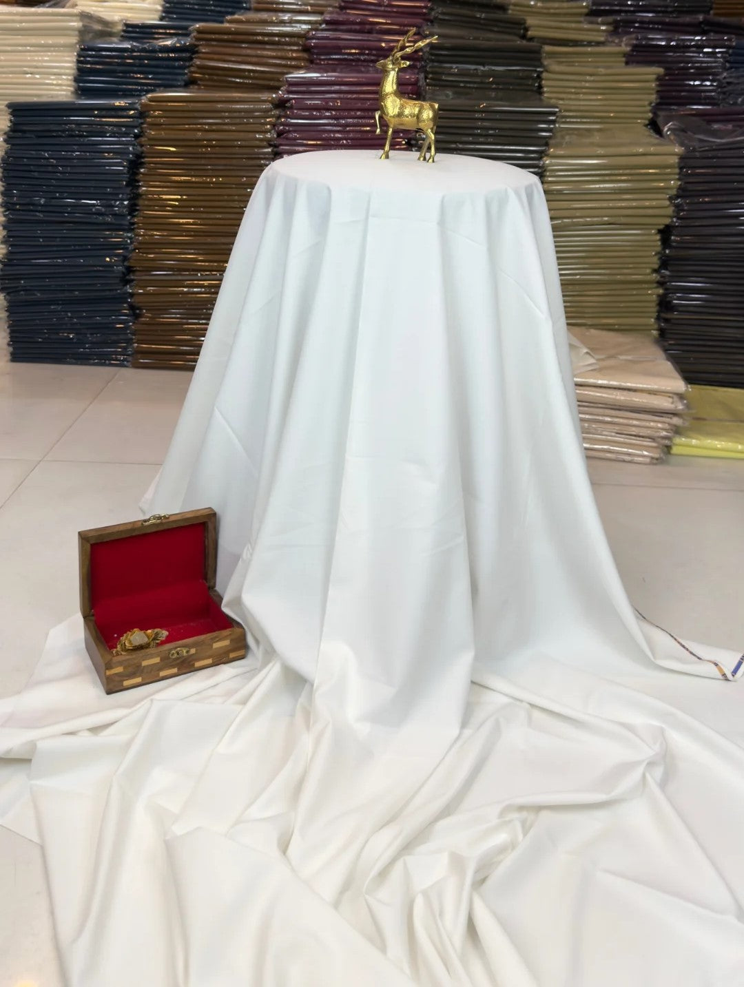 Premium White Boski Fabric for men