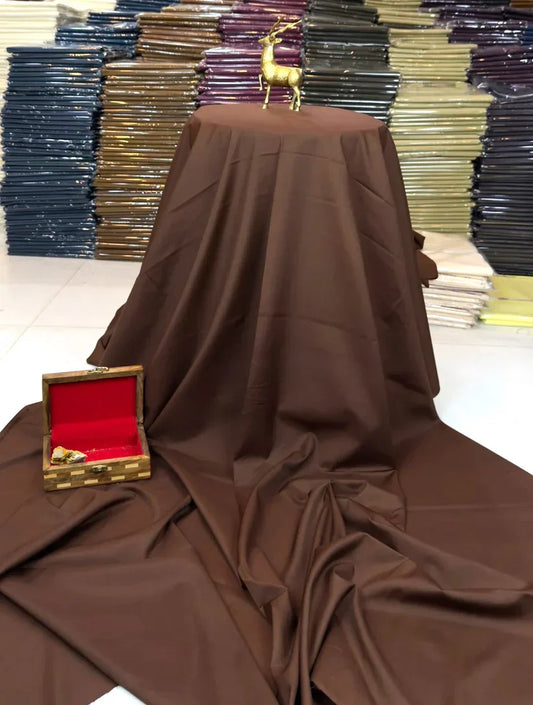Dark Brown Color Boski Fabric suite For Men